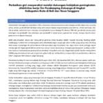 Policy Brief Perbaikan Gizi Masyarakat Melalui Dukungan Kebijakan Peningkatan Efektivitas Kerja Tim Pendamping Keluarga di Tingkat Kabupaten/Kota di Bali dan Nusa Tenggara